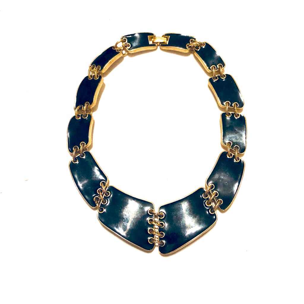 Petite Black And Gold Necklace